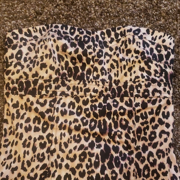 Cheetah print strapless dress - Picture 2 of 3
